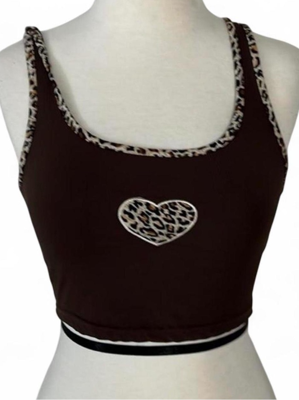 Leopard Heart Crop Top